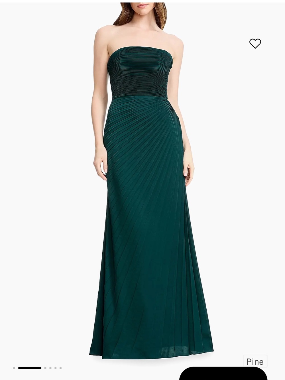 Dress the Population Kinley emerald green pleated gown